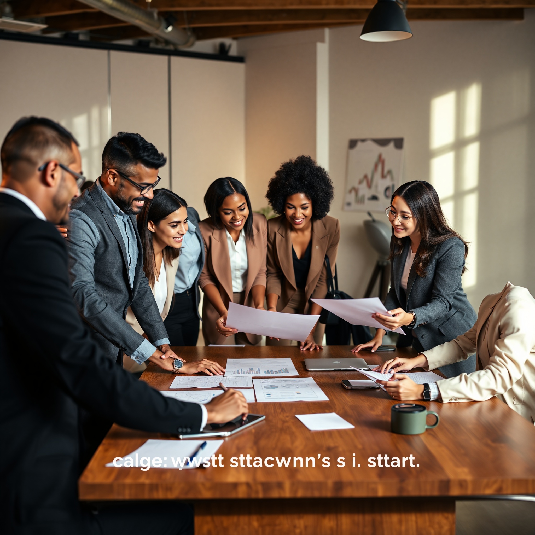 Diverse team collaborating on career development planning